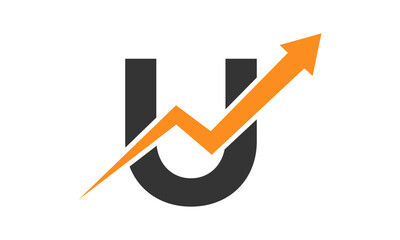 Modern Letter U Finance Logo