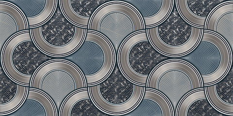 seamless pattern with abstract flowers 3d wall tiles geometric digital printing for ceramic tiles design.