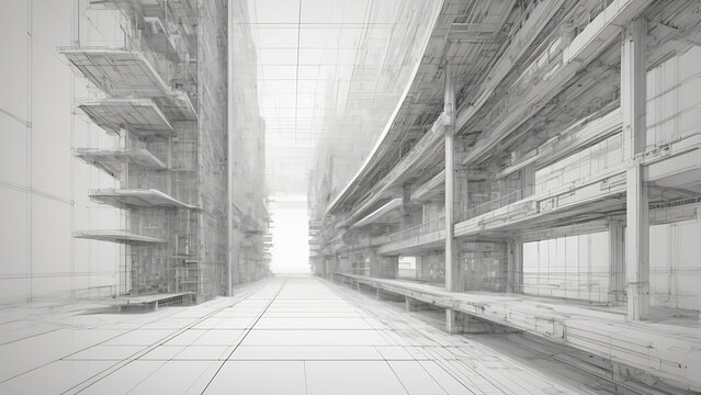 Fine Metric Notation Across Linear Architectural Elevation