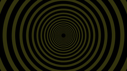 Obraz premium Yellow And Black Concentric Circle Tunnel Pattern Background