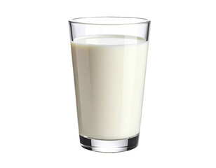 Tall clear glass filled with creamy white liquid against black backdrop