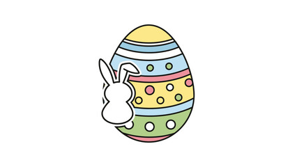 Whimsical Easter Egg with Bunny Ears, Celebrating Spring and the Festive Holiday Season