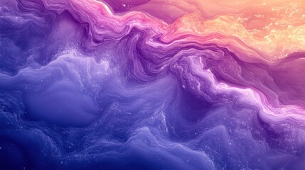 Obraz premium Swirling cosmic gas clouds blend vibrant blue, purple, pink, and orange hues