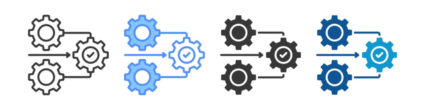 Integration Icon Set Multiple Style Collection