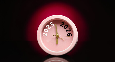 Alarm clock on black background