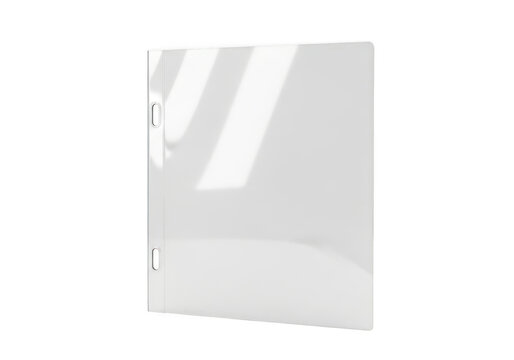 Clear plastic folder isolated on transparent background