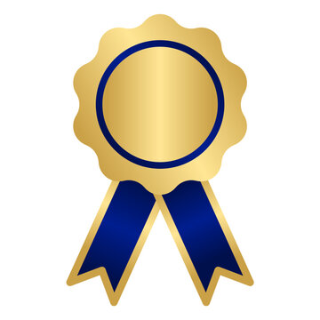 Gold Ribbon Badge for Awards and Cerificate Decoration