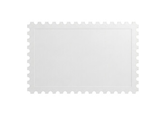 Fototapeta premium Blank postage stamp isolated on transparent background