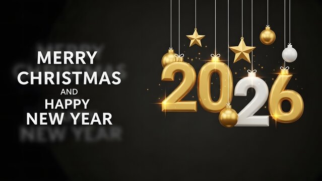 Merry christmas and happy new year 2026 wishes
