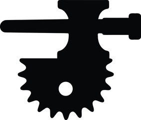 knife sharpener silhouette vector illustration on transparent background