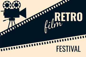 retro film festival concept