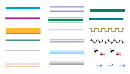 Various arrows designs isolated on white background