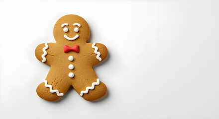 merry christmas gingerbread cookies isolated on white background
