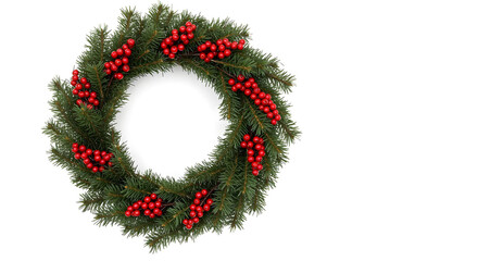christmas wreath isolated on white background
