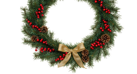christmas wreath isolated on white background
