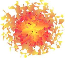 A bstract circular flame drawn,patterns of sunlight, flames, the sun.