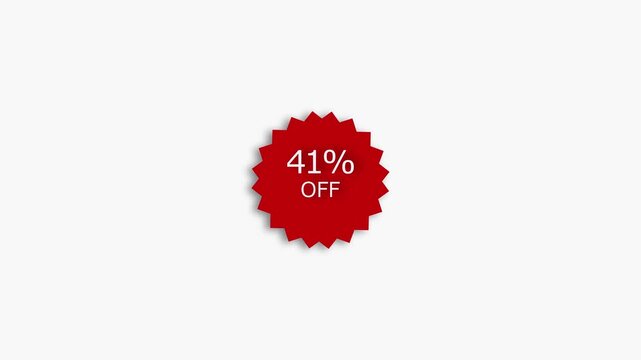 41% off discount business sale icon background icon 4k video.