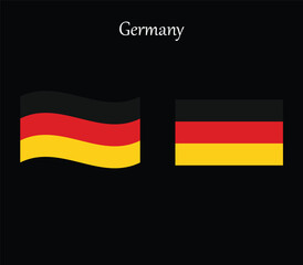 Obraz premium German flag waving and static flag