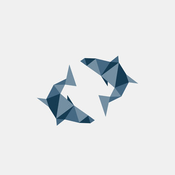Polygon Fish Icon