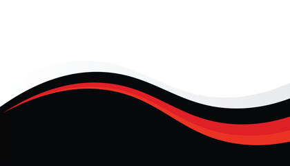 Vector black red curved banner background, eps10