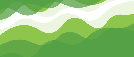 Obraz premium Vector green banner background. fluid shapes and line composition with trendy gradients. abstract decoration