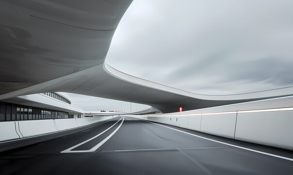 Modern Elevated Highway Overpass