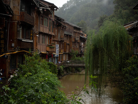 Peaceful Traditional Buildings In Zhaoxing Dong Village
