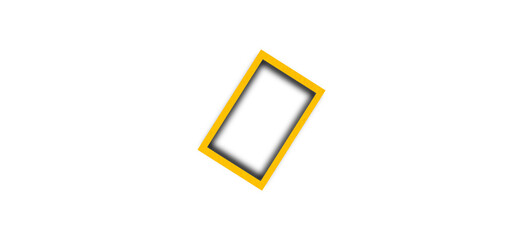 Square, Rectangle, Yellow, Collage Rectangle, Made of Paper, Photo Frame on Transparent Background