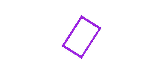 Square, rectangle, purple, collage rectangle shape made of paper, photo frame on transparent background.