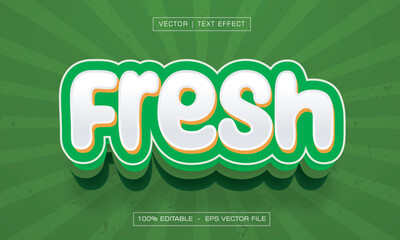 Fresh text effect with green style background