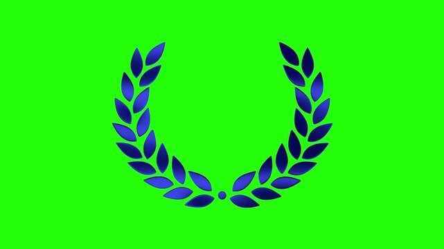 Green screen laurel wreath animation.