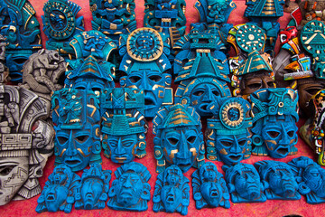 Mayan blue stone mask crafts 2