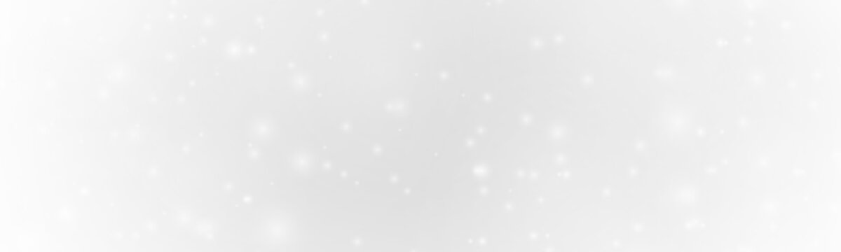 Soft white dust sparkles with glowing bokeh and silver light trails. Shimmering particles, sparks, and bright highlights create a festive glow. Christmas white png vector illustration. 