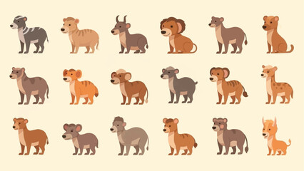 Collection of Various Dog Breeds Illustrated.