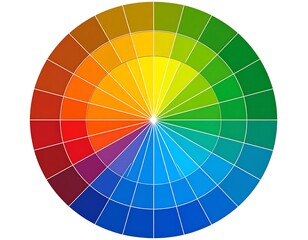 Obraz premium Circular arrangement of colors displaying a comprehensive spectrum