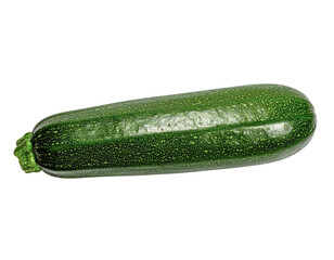 Fresh green zucchini on transparent background