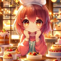 A girl obsessed with cake.