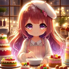 A girl obsessed with cake.