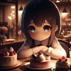 A girl obsessed with cake.