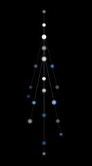 Striking white blue christmas tree against black festive white and blue christmas tree stands against dark background radiating holiday cheer
