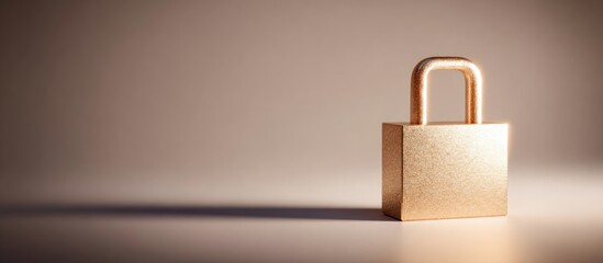 Golden Padlock Symbolizing Security and Protection.