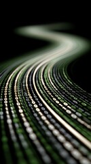 Green and white pattern on black background striking green and white pattern creates dynamic visual against stark black backdrop