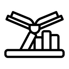 library bookshelf Line Icon © darwin