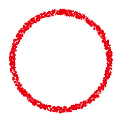 クレヨン素材　手描きの円形