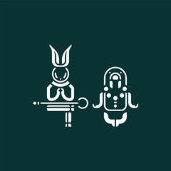 vector illustration of lord ganesha with buddha