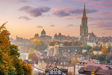 Fototapeta premium Bern city skyline, cityscape of Switzerland