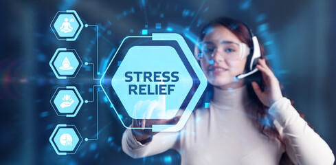 Stress relief concept: person finding calm and mental balance through meditation.