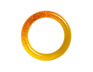 A vibrant golden ring with a sparkly section set against a black background