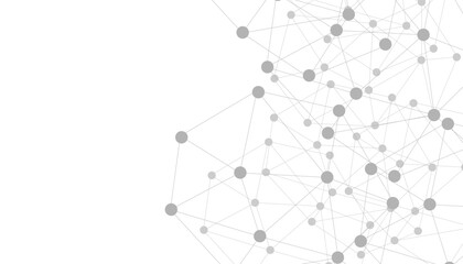 Abstract plexus background with connecting dots and lines. Global network connection