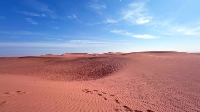 photo stop in Lahbab Desert (Red Dunes) dunes basting experience , Dubai 30fps.